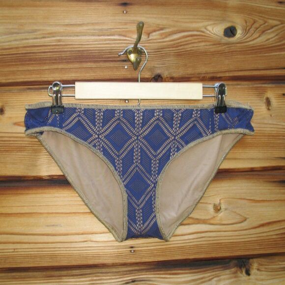 NWOT Becca Blue Crochet Wanderlust Hipster Bikini Bottoms XL - Picture 2 of 9